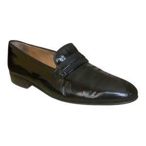 Mariano Black Patent Leather Dress Loafers Tuxedo Opera Shoes for Men Size 9